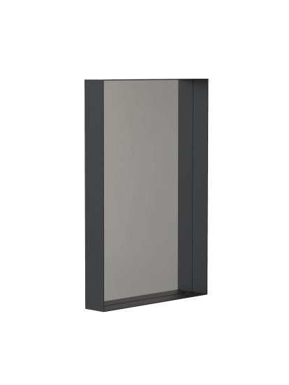 Unu Mirror rectangular, H 60 x W 40 cm, Black matt