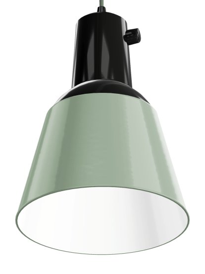 K831 Pendant Lamp, Pale green enamelled