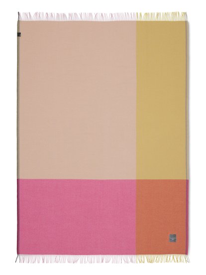 Colour Block Blanket, Pink/beige