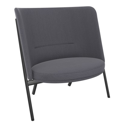 D70 Lounge Chair, Fabric Arco - grit, Black