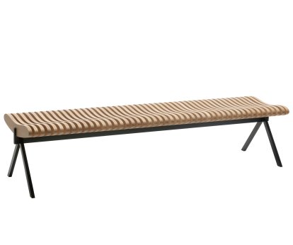 Prelude Bench, 190 cm, Black, Oak natural oiled