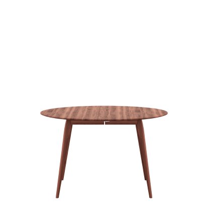 PLAYdinner Round Table, Oiled walnut, Without extension plate, Without extension plate