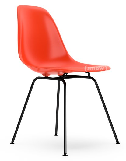 Eames Plastic Side Chair DSX, Red (poppy red), Without upholstery, Without upholstery, Standard version - 43 cm, Coated basic dark