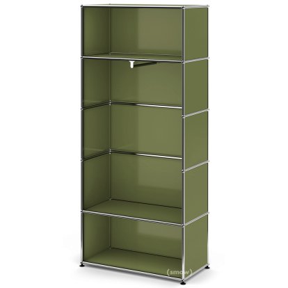 USM Haller Clothes Rack M with Rail, Model 1, Olive green RAL 6003