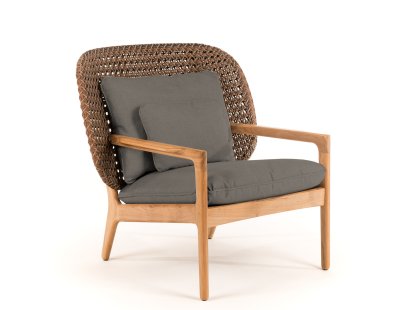 Kay Lowback Lounge Chair, Brindle, Fife Platinum