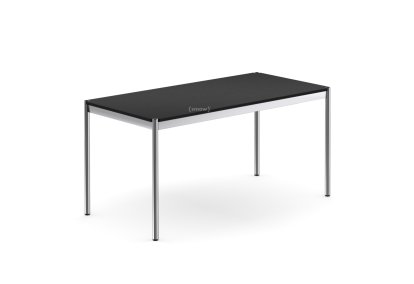 USM Haller Table, 150 x 75 cm, Wood, Black lacquered oak