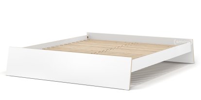 Stockholm Bed, 180 x 200 cm, White, Without headboard, With slatted frame