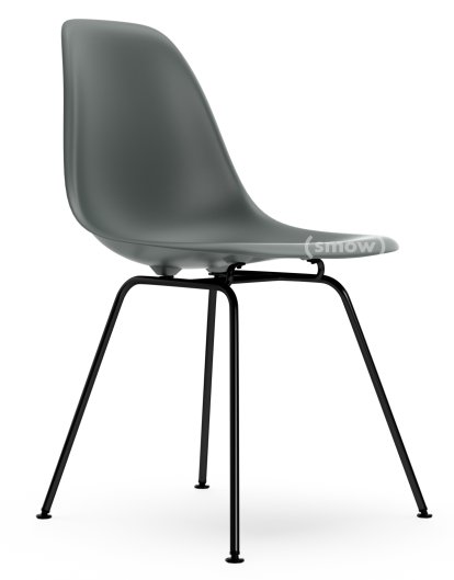 Eames Plastic Side Chair DSX, Granite grey, Without upholstery, Without upholstery, Standard version - 43 cm, Coated basic dark