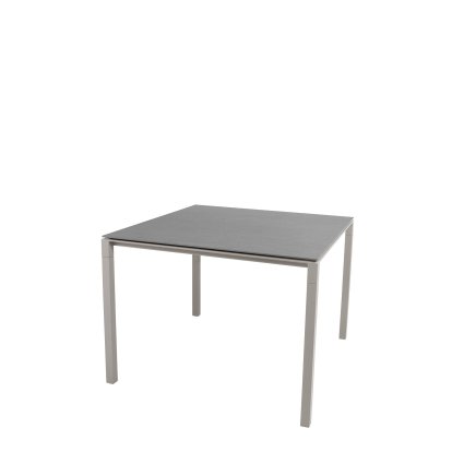 Pure Table, 100 cm x 100 cm, Basalt, Taupe