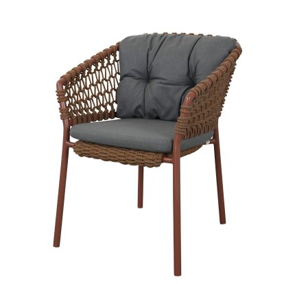 Ocean Chair, Open soft Rope – Umber brown, AirTouch - Grey