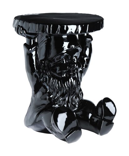 Gnomes Stool / Side Table, Attila, Black