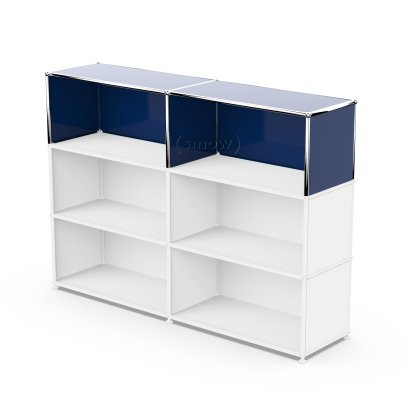 USM Haller Extension Kit Vertical 2, Steel blue RAL 5011, 35 cm