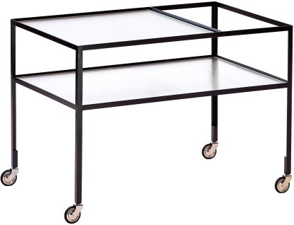 Hirche Bar Trolley, Jet black (RAL 9005)