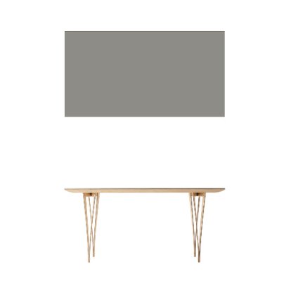 Spanoto Table, FU (plywood, birch) linoleum grey, 160 cm