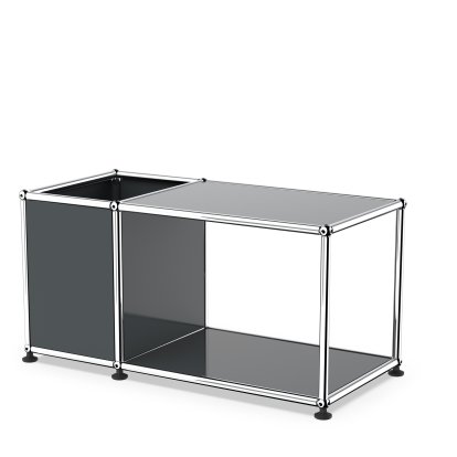 USM Haller Side Table with Storage, Anthracite RAL 7016, 35 cm