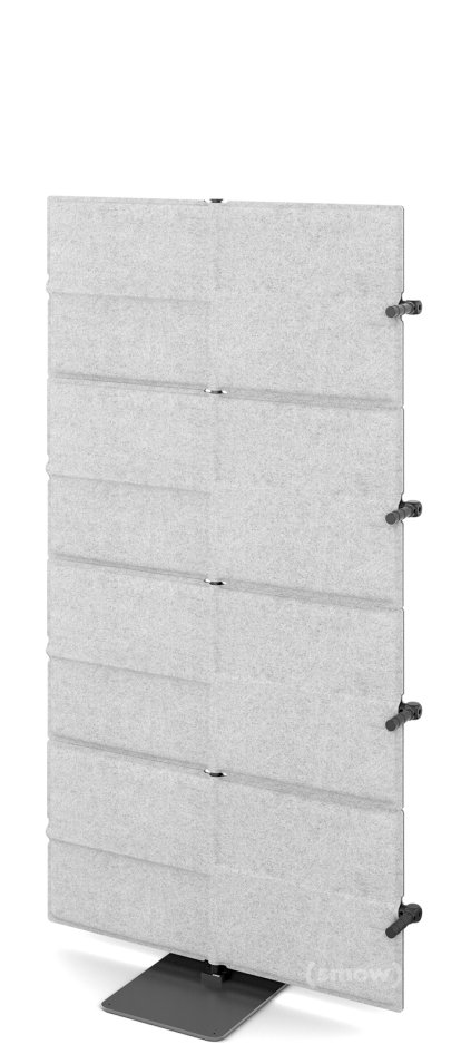 USM Privacy Panels Acoustic Wall Extension, With corner connector (for 90° angle), 1,44 m (4 elements), Light grey