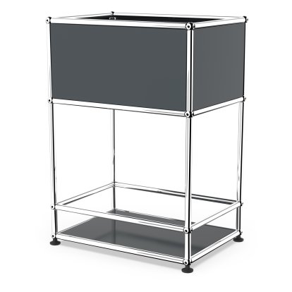 USM Haller Bar Sideboard Type 2, Anthracite RAL 7016, Adjustable feet