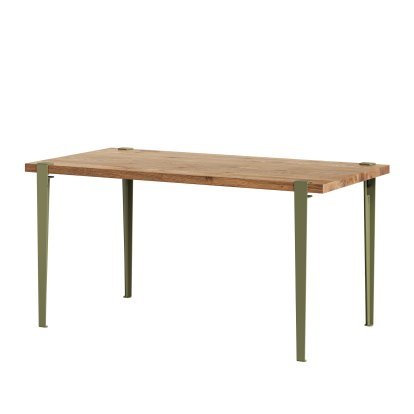 Balthazar Dining Table, Reclaimed oak, Khaki green