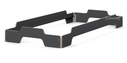 Rolf Heide Stacking Bed, 90 x 200, Anthracite CPL, edges ioled and waxed, Without slatted frame
