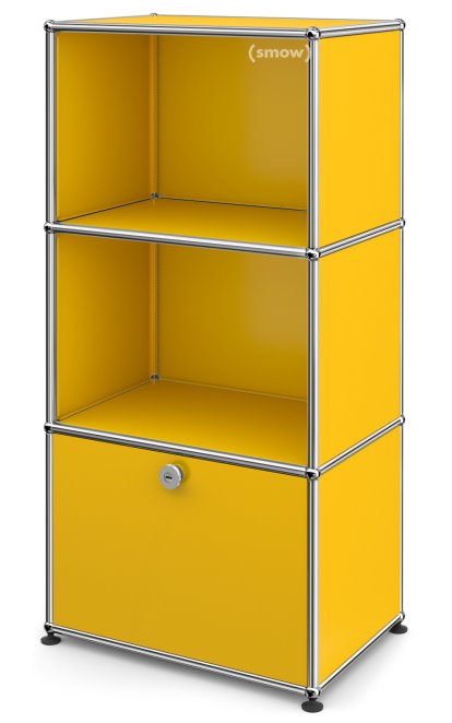 USM Haller Highboard M for Kids with 1 Drop-down Door, Golden yellow RAL 1004