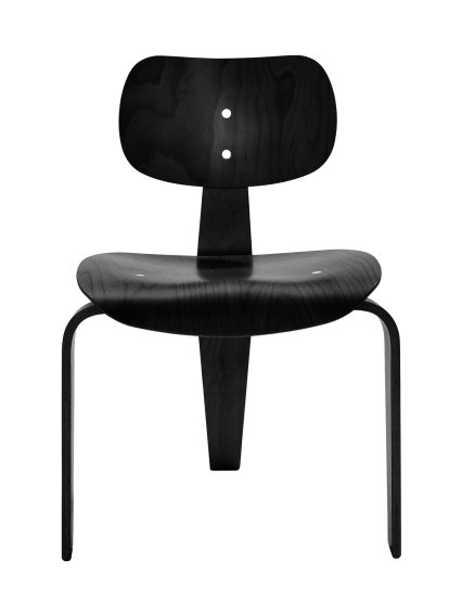SE 42 Chair, Complete stained beech, Black