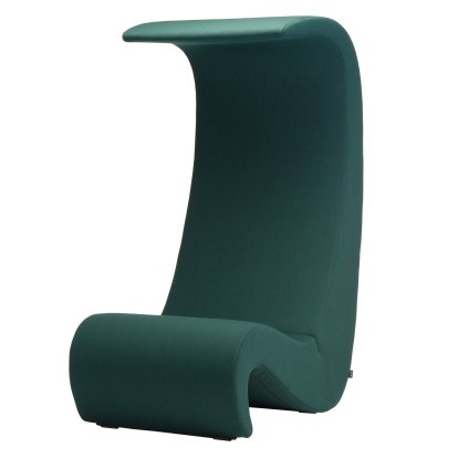Amoebe Highback Lounge Chair, Fabric Volo, forest