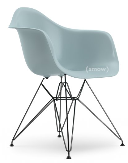 Eames Plastic Armchair DAR, Ice grey, Without upholstery, Without upholstery, Standard version - 43 cm, Coated basic dark