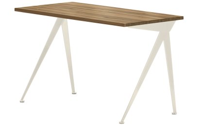 Compas Direction Desk, American walnut solid, oiled, Ecru