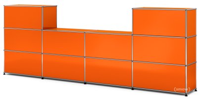 USM Haller Counter Type 3, Pure orange RAL 2004, 35 cm