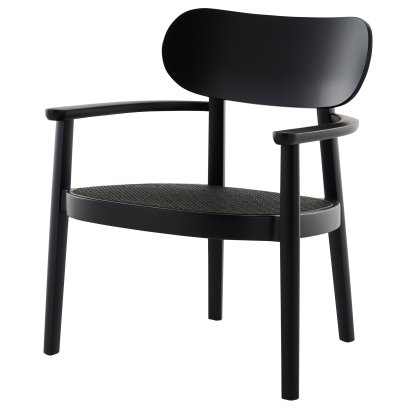 119 F / 119 MF, Black stained beech, Cane-work dark melange