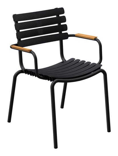 ReCLIPS Chair, Black, Bamboo armrests