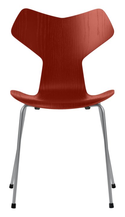 Grand Prix 3130 Chair, Coloured ash, Venetian red, Silver grey