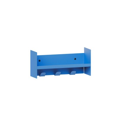 Pli Wall Shelf Slim, 30 cm, Azure Blue, With hooks