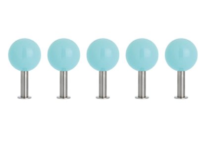 Dots Wall Hooks Set of 5, Sky