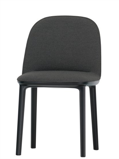 Softshell Side Chair, Dark grey, Glides for carpets
