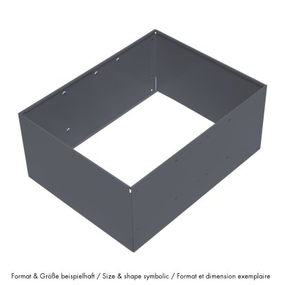 USM Metal Box Insert for USM Haller Extension Door, 75 x 50 x 35, Anthracite RAL 7016