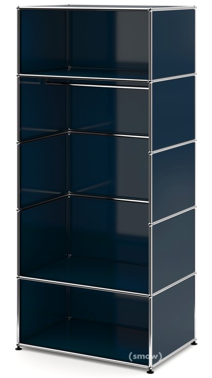 USM Haller Clothes Rack M with Rail, Model 2, Steel blue RAL 5011