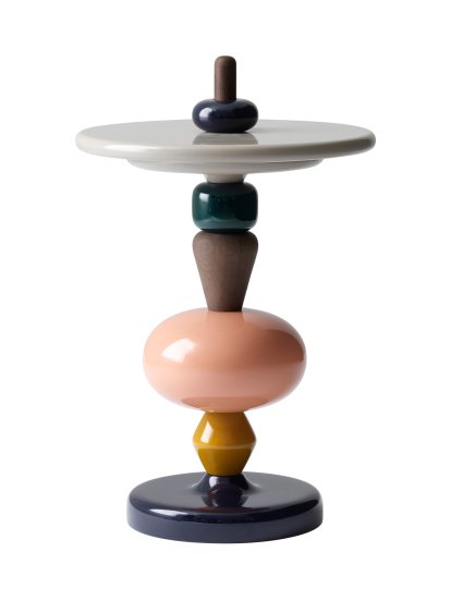 Shuffle MH1 Side Table, Spectrum (MDF, PU lacquered / solid oak)