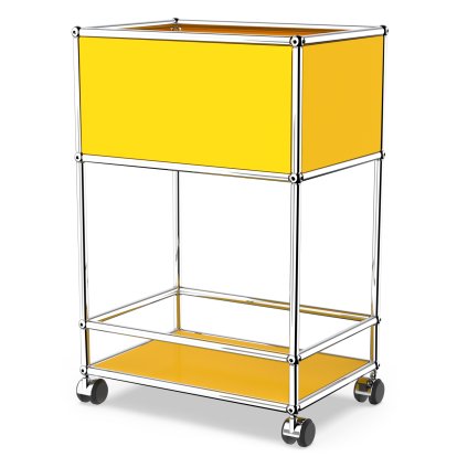 USM Haller Bar Sideboard Type 2, Golden yellow RAL 1004, Hard castors for carpets