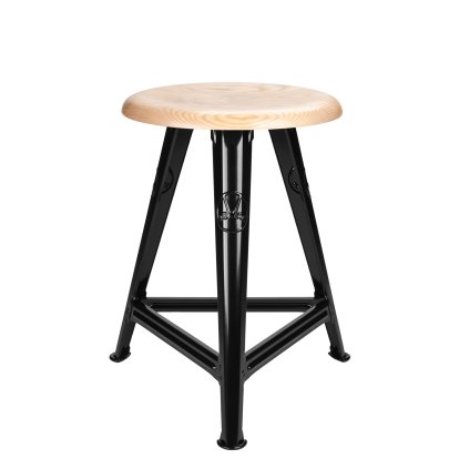 Rowac Stool – Model 1 / 50 cm, Ash, Glossy black