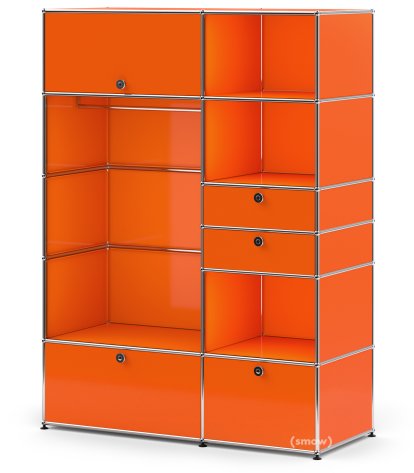 USM Haller Wardrobe Model 1, Pure orange RAL 2004
