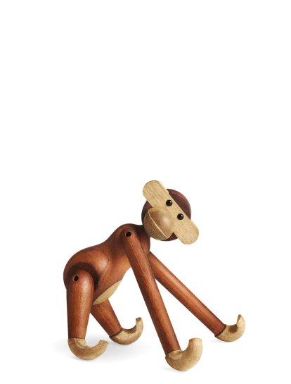 Monkey Wooden Figure, Small (H 19 cm), Teak/Limba