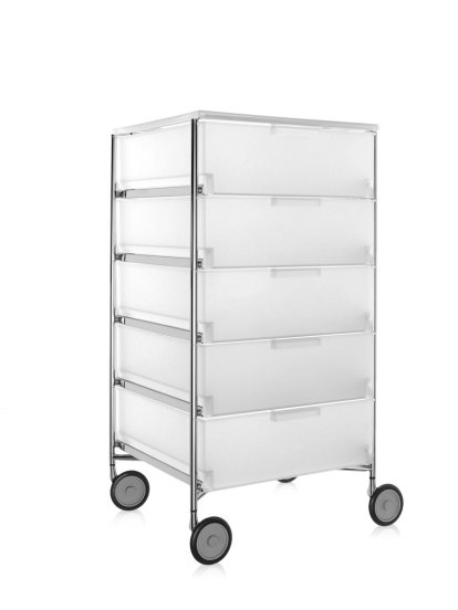 Mobil Container, 5 Drawers - No Compartments, Opal, Ice
