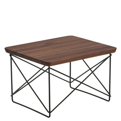 Occasional Table LTR , Solid walnut, Powder-coated basic dark