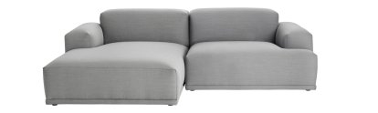 Connect Sofa Lounge, 2 Seater, Lounge-Modul left, Fabric Remix light grey