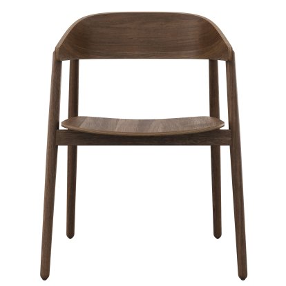 AC2 Dining Chair, Smoked oak, matt lacquered, Without upholstery
