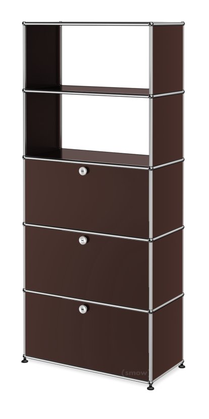 USM Haller Storage Unit with Drop-down Doors and Drawer, USM brown