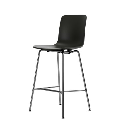 HAL RE Bar Stool, Basalt grey RE, Kitchen version: 645mm, Chrome-plated