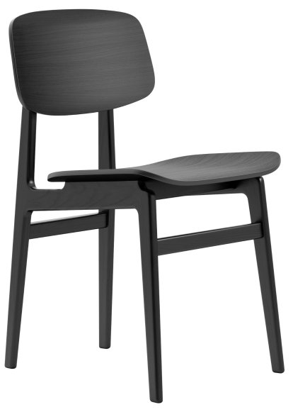 NY11 Dining Chair, Black lacquered oak