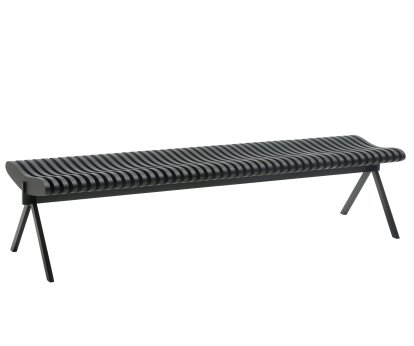 Prelude Bench, 190 cm, Black, Oak black lacquered